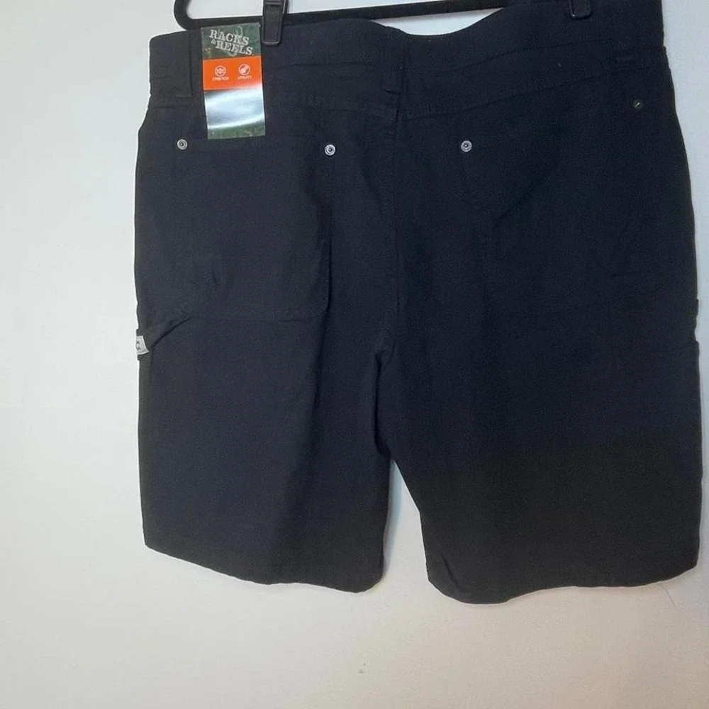 Black Racks & Reels cargo shorts Rugged outdoor Mens shorts 38